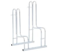 vidaXL Support de vélo au sol autoportant pour 2 vélos acier galvanisé, support de vélo au sol, support de bicyclette, support de vélo d'intérieur