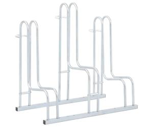 vidaXL Support de vélo au sol autoportant pour 3 vélos acier galvanisé