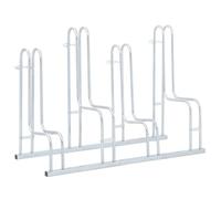 vidaXL Support de vélo au sol autoportant pour 4 vélos en acier galvanisé