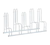 vidaXL Support de vélo autoportant au sol pour 5 vélos en acier galvanisé