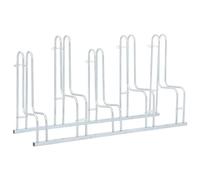 vidaXL Support de vélo au sol autoportant pour 5 vélos acier galvanisé, support de vélo au sol, support de bicyclette, support de vélo d'intérieur