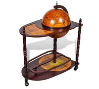 Bois d'Eucalyptus Support de Vin Autoportant Globe Armoire à Vin Maison vidaXL