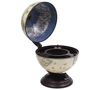 vidaXL Support de vin Globe de dessus de table Bois d'eucalyptus Vert