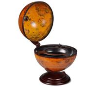 vidaXL Support de vin Bar globe avec scole Bois d'Eucalyptus
