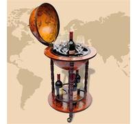 Bois d'Eucalyptus Bar sous Forme de Globe Range Bouteilles Intérieur vidaXL