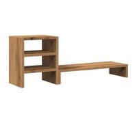 vidaXL Support d'écran avec organiseur de bureau Chêne Artisan