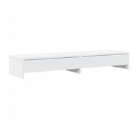 vidaXL Support d'écran avec tiroirs blanc 100x27x15 cm bois composite