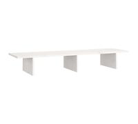 Support de Moniteur Rehausseur d'Ecran Support pour Ordinateur Portable Bureau Maison Intérieur Blanc 100x27x15 cm Bois de Pin Solide