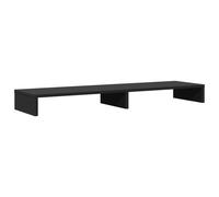 vidaXL Support de moniteur noir 100x27x10 cm bois d'ingénierie, support de moniteur pour bureau, étagère de moniteur, support de moniteur d'ordinateur