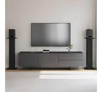 vidaXL Support D'Enceinte 2 Pcs Chêne Noir 30 X 30 X 95 Cm