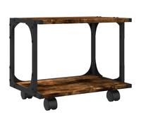 vidaXL Support d'impression 2 tablettes chêne fumé 41x28x33,5 cm