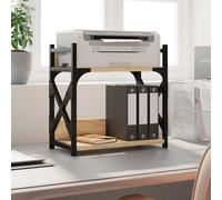 vidaXL Support d'impression 2 tablettes Chêne Sonoma 40x20x40 cm Matériau dérivé du bois