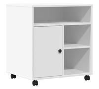vidaXL Support d'impression à roulettes blanc 60x50x67 cm