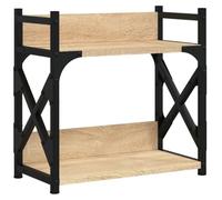 vidaXL Support d'Imprimante à 2 Niveaux, Étagère d’Imprimante avec Pieds, Meuble pour Scanner avec Rangement Bureau, Chêne Sonoma Bois d'Ingénierie