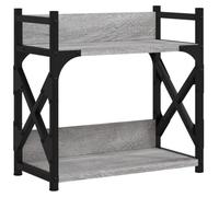 vidaXL Support d'imprimante 2 niveaux Sonoma gris Bois reconstitué 40x20x40 cm