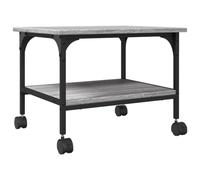 vidaXL Support d'Imprimante à 2 Niveaux, Table d’Impression avec Rangement, Chariot avec roulettes, Organisateur de Dossiers, Sonoma Gris