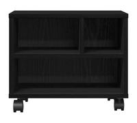 vidaXL Support d'imprimante avec roues chêne noir 41x32x34,5 cm