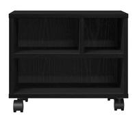 vidaXL Support d'imprimante avec roues chêne noir 41x32x34,5 cm