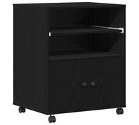 vidaXL Support d'imprimante avec roulettes Chêne Noir 60x48x74 cm