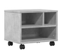 vidaXL Support d'imprimante avec roulettes Gris béton 41x32x34,5 cm