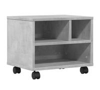 Support d imprimante avec roulettes gris béton 41x32x34,5 cm