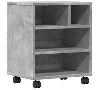 vidaXL Support d'imprimante avec roulettes Gris béton 41x32x48 cm