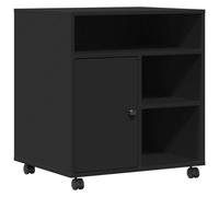 vidaXL Support d'imprimante avec roulettes Noir 60x50x67 cm, Table d'imprimante, Table d'imprimante d'ordinateur, Support d'imprimante avec Rangement