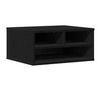 vidaXL Support d'imprimante avec Stockage Chêne Noir 49 x 40 x 22,5 cm, Support d'imprimante esthétique, Organisateur de Bureau Rustique, Rangement pour Le Coin de Travail