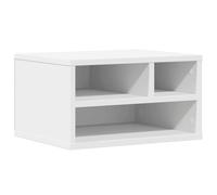 vidaXL Support d'imprimante 40x32x22,5 cm bois d'ingénierie blanc avec rangement