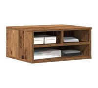 vidaXL Support d'imprimante Bois ancien 49 x 40 x 22,5 cm, Meuble de bureau moderne, support d'imprimante en bois, gain de place, organiseur de bureau compact