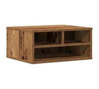 vidaXL Support d'imprimante Bois ancien 49 x 40 x 22,5 cm, Support d'imprimante esthétique, organisateur de bureau rustique, rangement pour le coin de travail