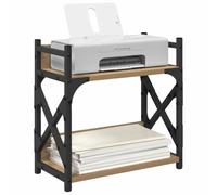 vidaXL Support d'imprimante Chêne Artisanal 40 x 20 x 40 cm, Support d'imprimante rectangulaire, Rack Industriel, Espace de Rangement à Deux Niveaux, Design Compact