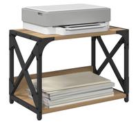Support d'imprimante en bois - vidaXL - Chêne artisanal - 44x26x31 5 cm - Rangement spacieux - Design industriel