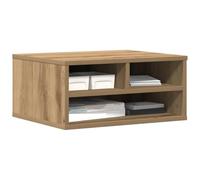 vidaXL Support d'imprimante Chêne artisanal 49 x 40 x 22,5 cm, Support d'imprimante de bureau, design moderne, meuble en bois, compact et pratique, gain de place pour la maison