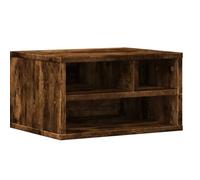 vidaXL Support d'imprimante chêne fumé 40x32x22,5 cm bois d'ingénierie, table d'imprimante, table d'imprimante d'ordinateur, support d'imprimante avec rangement