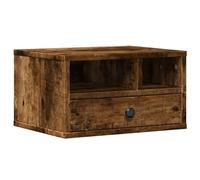 vidaXL Support d'imprimante chêne fumé 40x32x22,5 cm Bois d'ingénierie, Table d'imprimante, Table d'imprimante d'ordinateur, Support d'imprimante avec Rangement