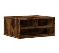 vidaXL Support d'imprimante chêne fumé – bois d'ingénierie 49x40x22,5 cm avec rangement