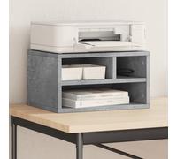 vidaXL Support d'imprimante gris béton 40x32x22,5 cm bois d'ingénierie