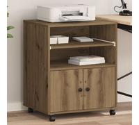 Vidaxl Support D'imprimante Sur Roulettes Chêne Artisan 60x48x74 Cm