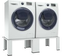vidaXL Support double pour lave-linge et sèche-linge blanc