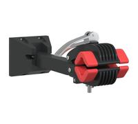 vidaXL Support mural de réparation de vélo pliable, pince de support, rouge et noir