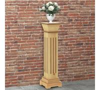 vidaXL Support pilier carré à plantes Bois clair 17x17x66 cm MDF