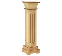 vidaXL Support Pilier Classique Carré pour Plantes Couloir Terrasse Chambre à Coucher Lieu du Mariage Extérieur Bois Clair 17x17x66 cm MDF