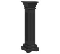 vidaXL Support pilier classique carré pour plantes Noir 17x17x66cm MDF