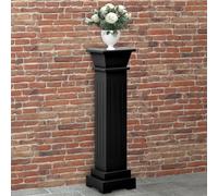 vidaXL Support pilier classique carré pour plantes Noir 17x17x66cm MDF