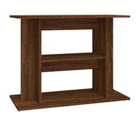 vidaXL Support pour Aquarium, Armoire pour Aquarium à 3 Niveaux, Meuble de Base pour Aquarium avec Rangement Maison, Chêne Marron Bois d'Ingénierie