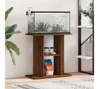 vidaXL Support pour Aquarium, Armoire pour Aquarium à 3 Niveaux, Meuble de Base pour Aquarium avec Rangement Maison, Chêne Marron Bois d'Ingénierie G
