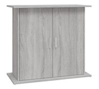 vidaXL Support pour Aquarium, Armoire pour Aquarium avec 4 Compartiments, Meuble de Base pour Aquarium avec Rangement Intérieur, Sonoma Gris Bois d'Ingénierie