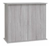 vidaXL Support pour aquarium Meuble de base 4 compartiments avec rangement intérieur Sonoma gris