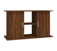 vidaXL Support pour Aquarium, Armoire pour Aquarium avec Compartiments et Étagères, Meuble de Base pour Aquarium avec Rangement, Chêne Marron Bois d'Ingénierie